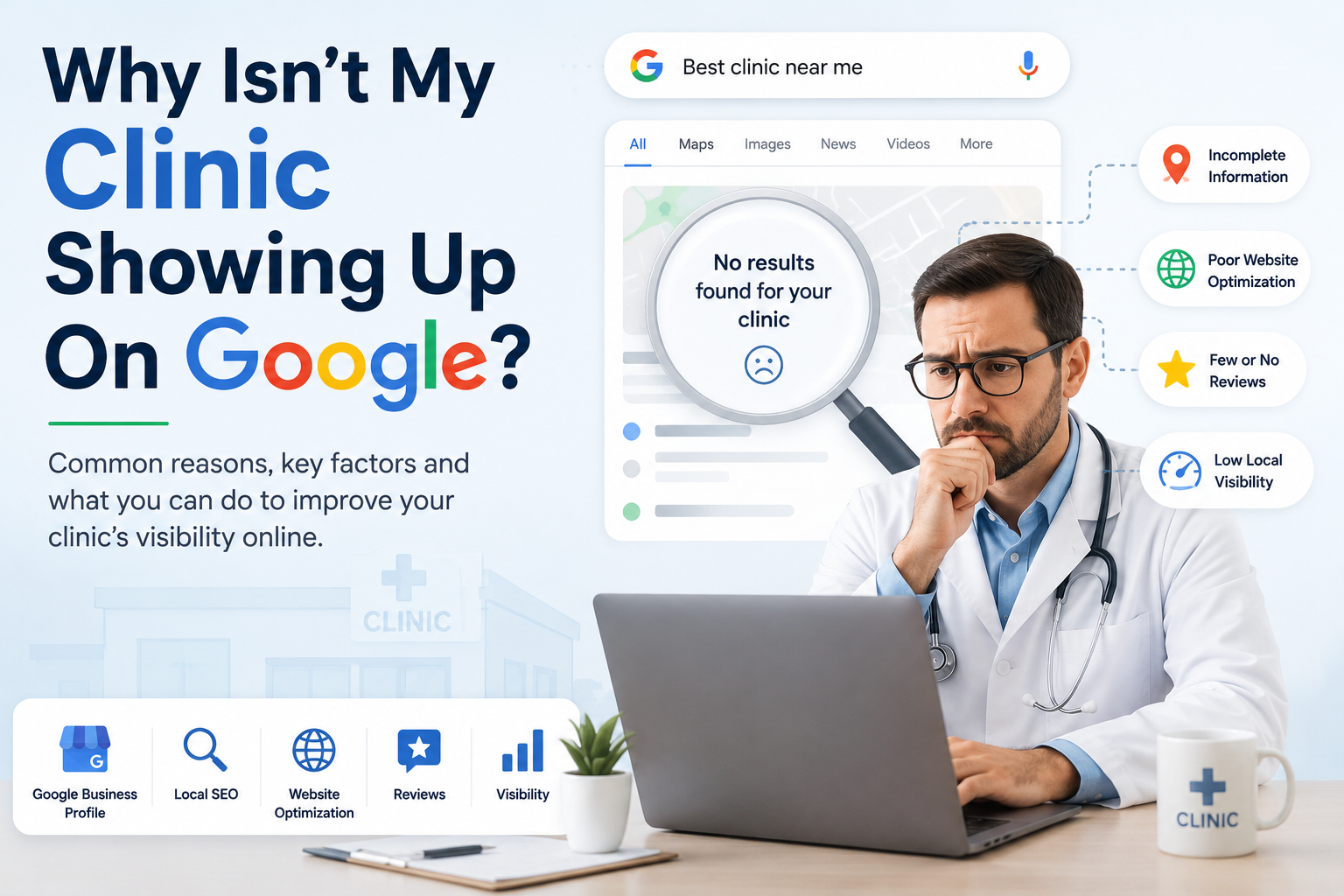 Why Isn’t My Clinic Showing Up On Google?
