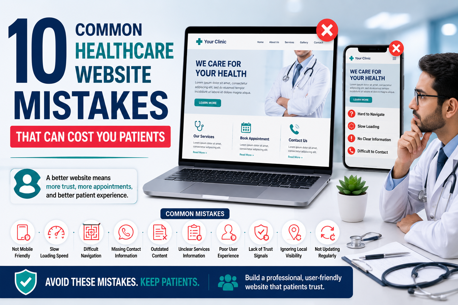 10 Common Healthcare Website Mistakes That Can Cost You Patients